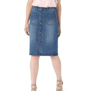 Haute Hippie Tribe 'Darcy' Denim Skirt- LIGHT WASH, size 8